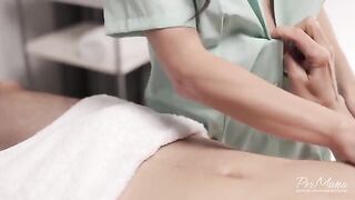 Massage with a happy end is the best, especially when it's oily!