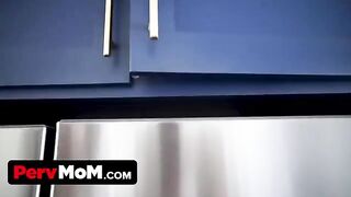 Naughty stepson can't control his lust, so his step mom helps