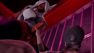 The Futa girl with a big dick fucks a guy hard in this steamy scene