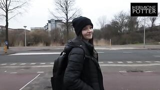 I picked up this cute girl on a walk and fucked her hard