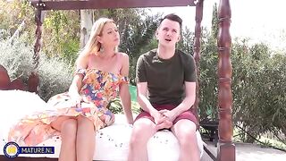 A blowjob in the mouth with a guy who loves sex very much