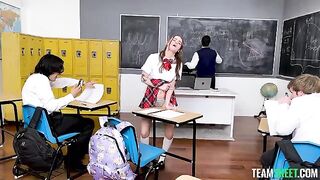 The girl passed the exam with flying colors thanks to her skills