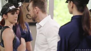 A girl has sex with the wedding party, it was a hot celebration