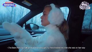 College girl gets fucked by stranger in a car