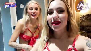 A girl is having fun with two guys at the same time