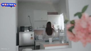 A cute petite teen offers a stranger tea instead of money for the fare