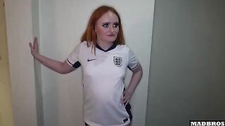 English fan got fucked by French guy in the hotel hallway for losing a bet