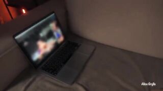 Watching porn on Pornhub drove her wild, she craved more and got into the action