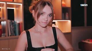 A cute girl is having rough sex with a stranger, asking if he sees her future