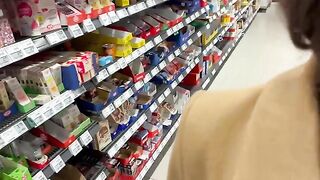 A sexy woman is asking which bottle she should sit on
