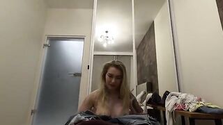 The girl is fucking with her friend at her home