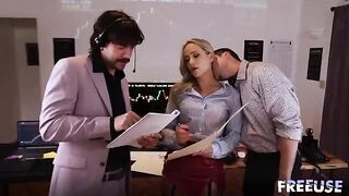 A whore for every trader, a threesome in the office wardrobe