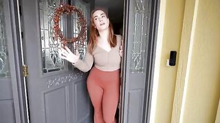 A hot redhead MILF invites a guy to check out her bed