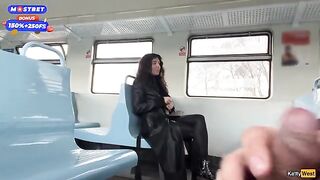 Blowing guy on the train and getting caught by passers-by