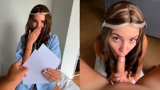 A fairy granted three wishes to a guy, starting with intense oral action