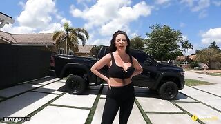 Why not to have fun in the garage with a sexy girl?
