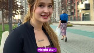 The guy shows his cock to the girl in a steamy scene