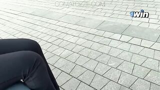 The guy shows his cock to the girl in a steamy scene