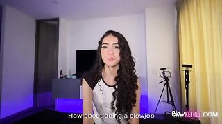 The girl was in an passionate and intense encounter
