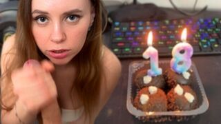 A girl agreed to have sex for a hard cock, it was the best gift