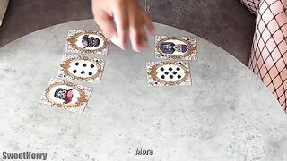The cards turned out to be a bad one, so we fucked on the tights