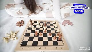 She helped him with the chess, then he took her pieces