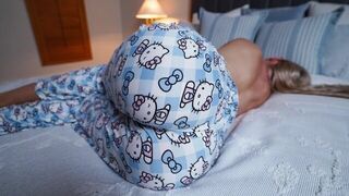 The stepson woke up from a nightmare with a wet pajama