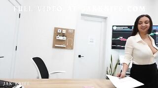 The girl was fucked by her nice colleague in the office
