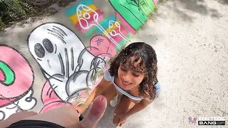 The white guy managed to surprise the mulatto with a big dick