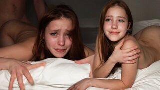Petite redhead brought to tears of joy with intense standing sex