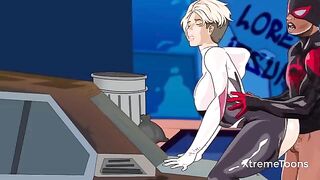 The lewd stories of Spider-Man with Gwen Stacy and Miles Morales