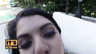 Skinny teen Gina Valentina gets her ass pounded early in the morning
