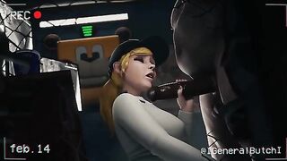 FNAF Security Breach Vanessa gets fucked in the office at Freddy Fazbear Mega Pizzaplex