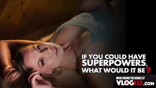 Aidra Fox gets pounded on the set for a steamy interview