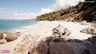 Beach fuck with an amateur couple on a nude beach vacation
