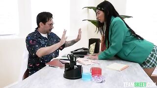 Special treatment from a sexy brunette with an amazing body