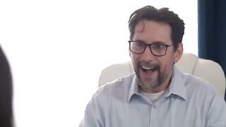 The interview went well, and the brunette was able to get a job