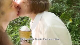 Don't lick the ice cream, suck my dick instead, a playful prank