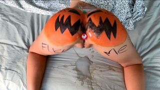 The guy smashed the pumpkin on Halloween and fucked it hard
