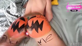 The guy smashed the pumpkin on Halloween and fucked it hard