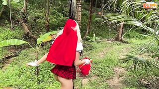 The little red riding hood knew what to do with the wolf, she did not run away