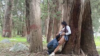 A beautiful woman would agree to have sex in the forest with anyone