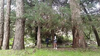 A beautiful woman would agree to have sex in the forest with anyone