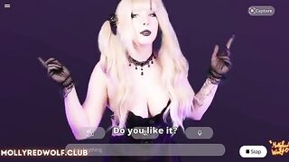 The blonde is caressed on the machine in POV style