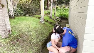 The sexy Latina has sex in a special place in honor of the ancestors
