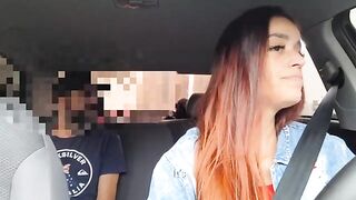 The girl knew the guy would stop, so she took her underwear off