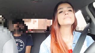 The girl knew the guy would stop, so she took her underwear off