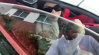 An adventure begins with a hot petite teen in the car
