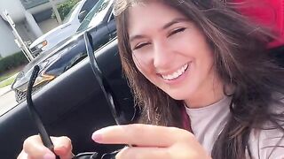 An adventure begins with a hot petite teen in the car