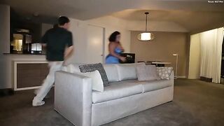 A girl with big tits likes to be slapped and squeezed them